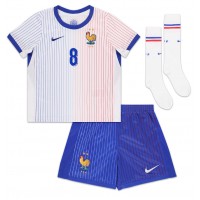 Camisa de Futebol França Aurelien Tchouameni #8 Equipamento Secundário Infantil Europeu 2024 Manga Curta (+ Calças curtas)